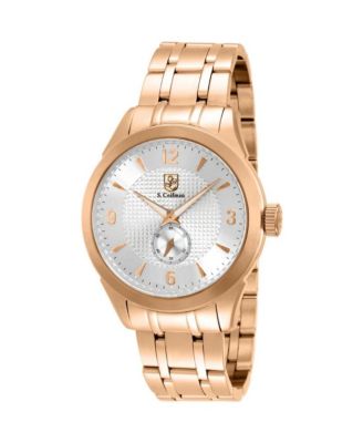 S.Coifman Men's Heritage Chronograph Dial Leather Strap Watch