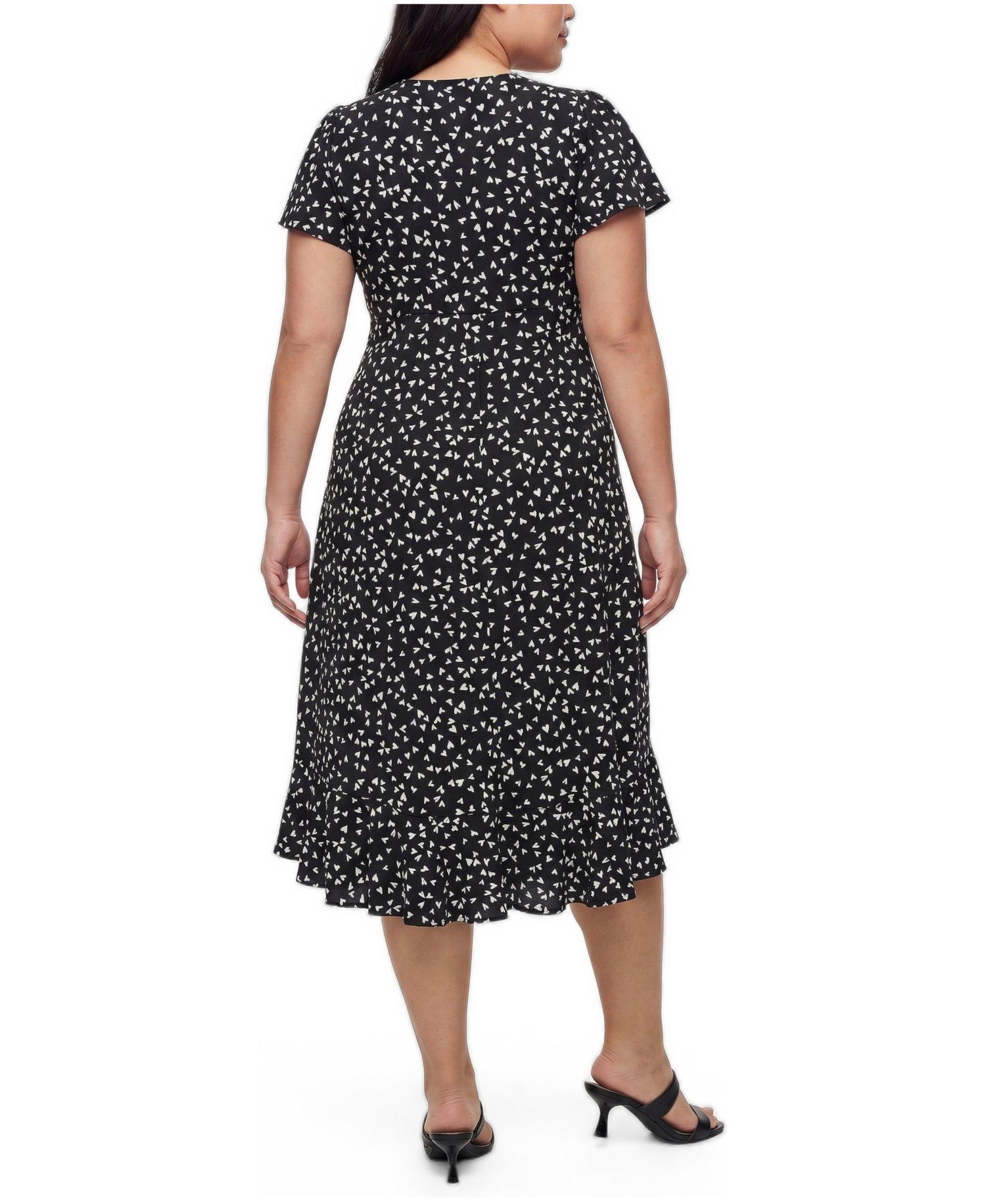 Plus Size Surplice Midi Dress