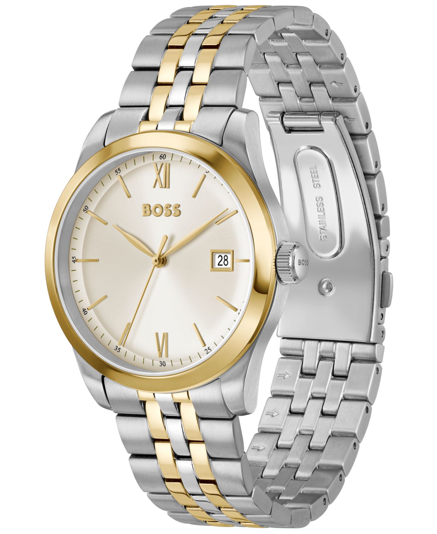 Мужские часы Hugo Boss Langford Quartz Two-Tone Stainless Steel Watch 39mm — фото 2