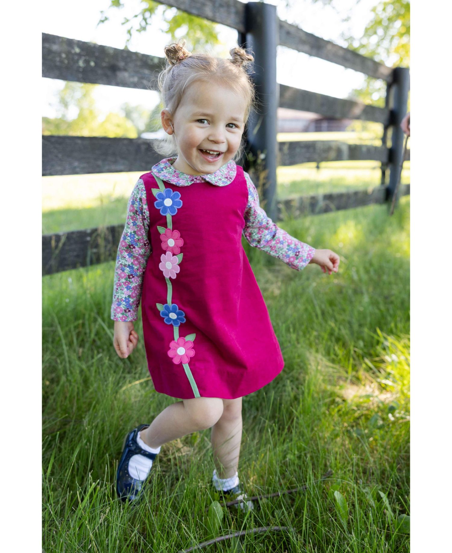 Girls Floral Knit Long Sleeve Blouse 4-6X
