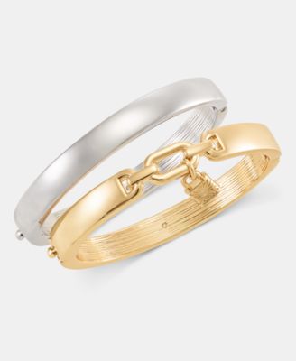 Two-Tone Bangle Bracelet