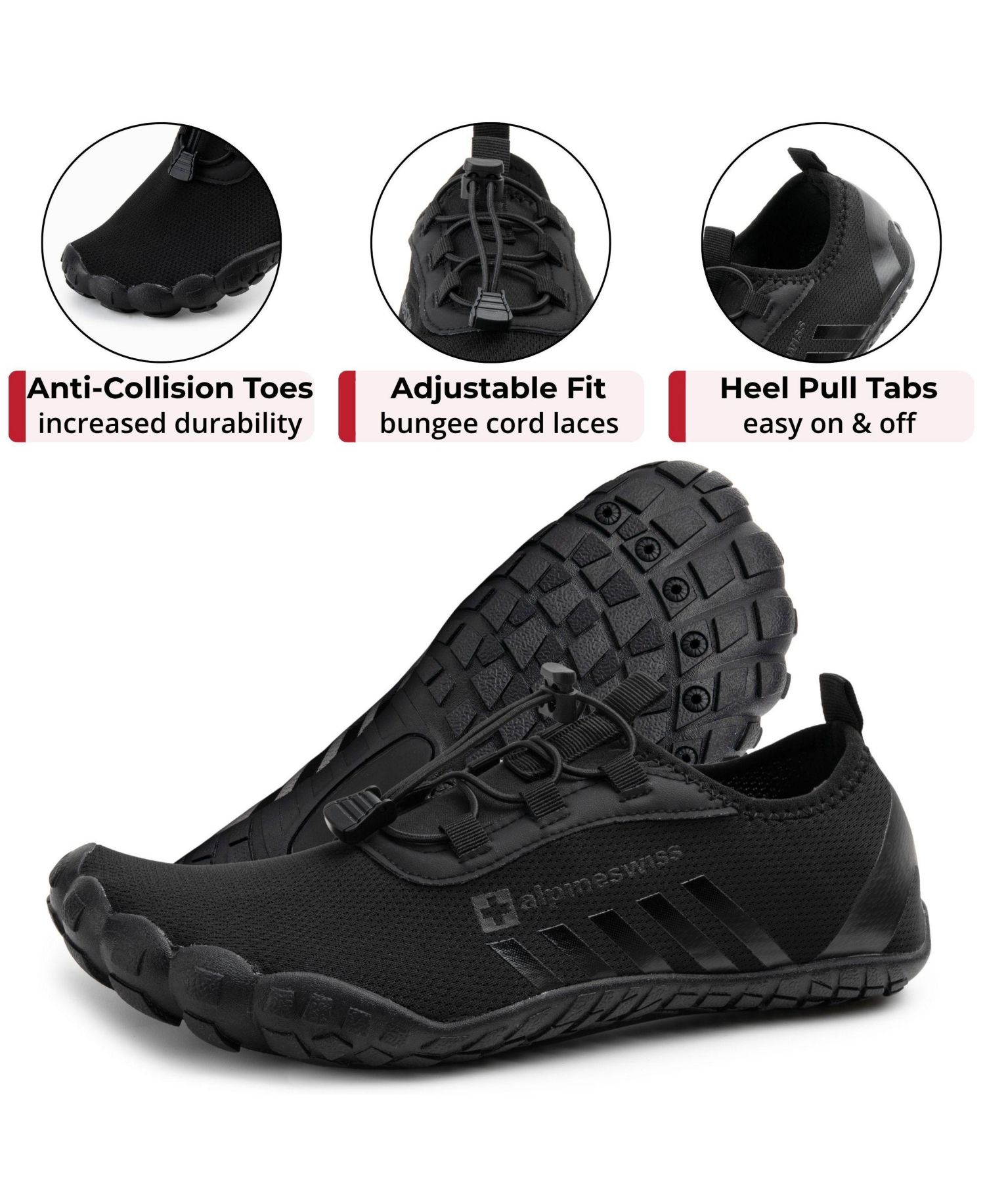 Odin Men’s Quick-Dry Water Shoes Lightweight Non-Slip Beach Barefoot Sneakers