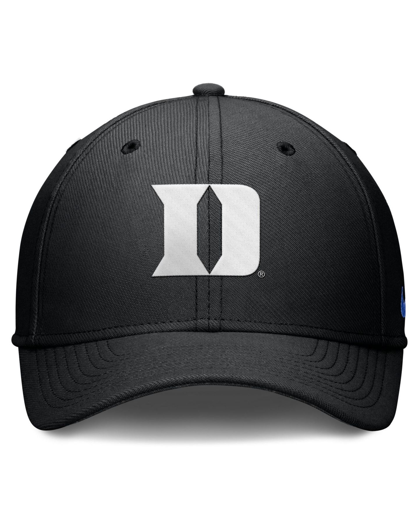 Мужской головной убор Nike Black Duke Blue Devils Rise SwooshFlex Dri-FIT Hat — фото 2