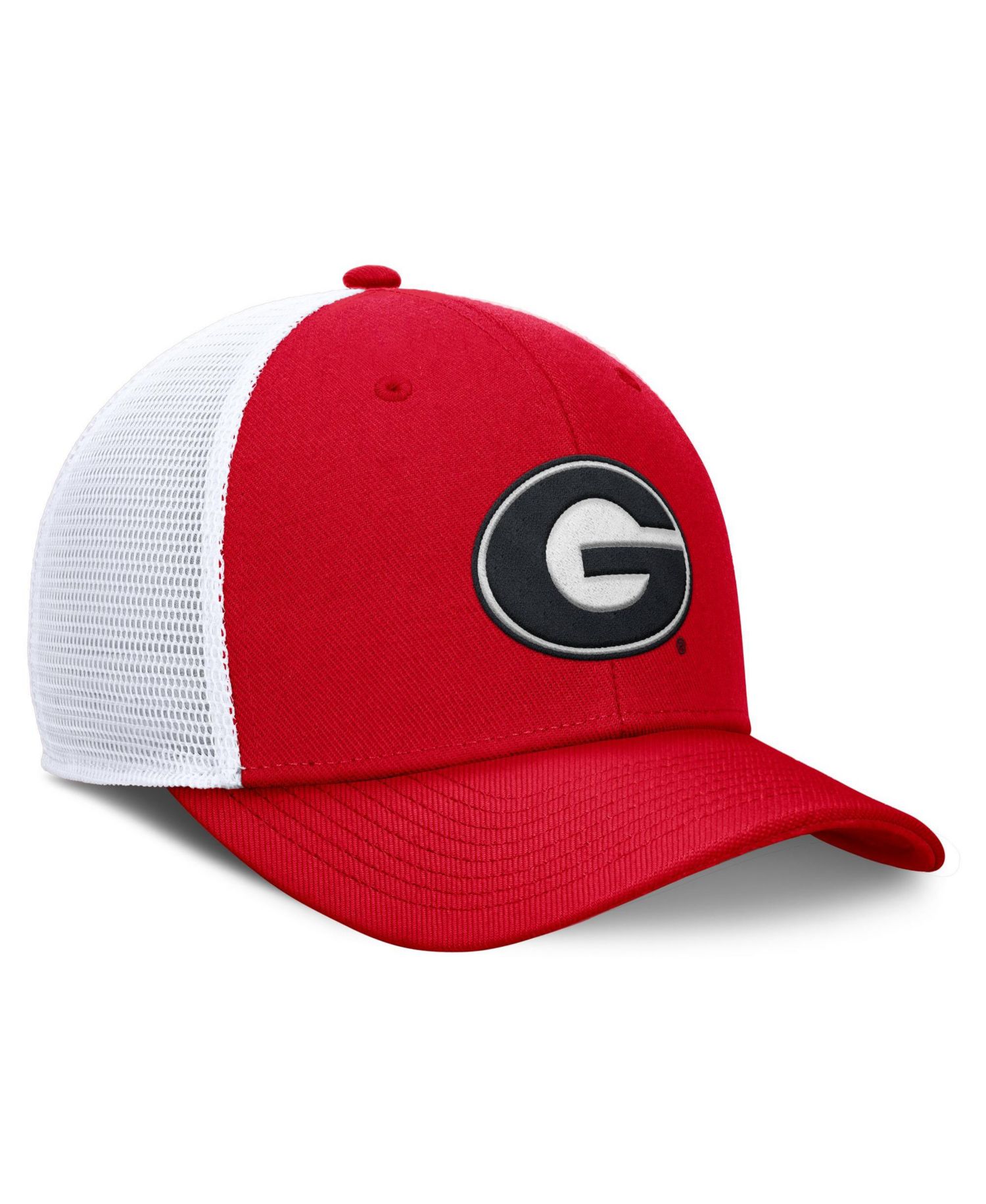 Men's Red/White Georgia Bulldogs Rise Trucker Adjustable Hat