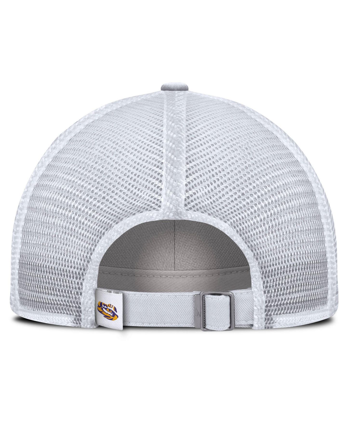 Мужская кепка Nike White LSU Tigers Club Campus Trucker Adjustable Hat — фото 4