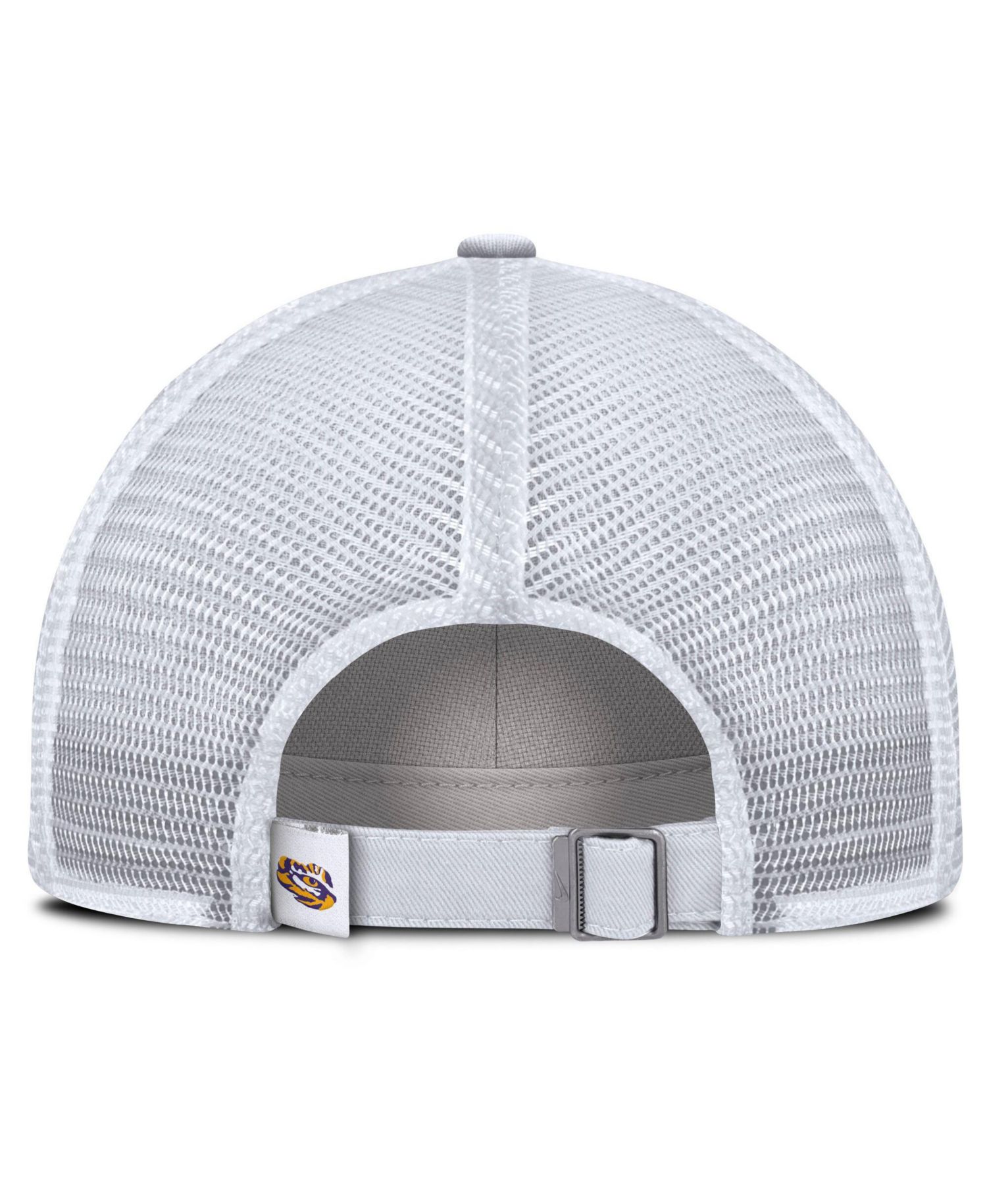 Men's White LSU Tigers Club Campus Trucker Adjustable Hat