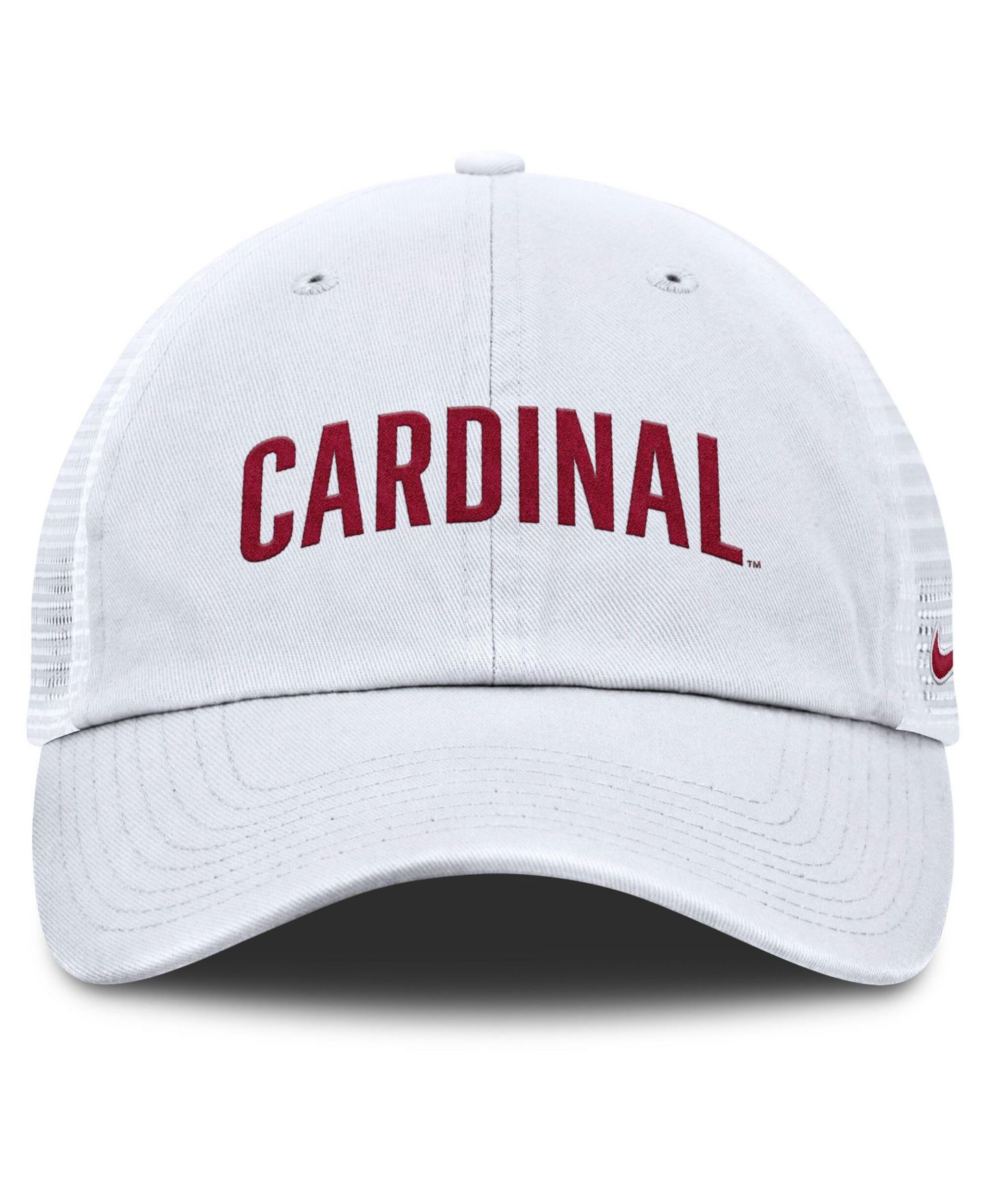 Мужская кепка Nike White Stanford Cardinal Club Campus Trucker Adjustable Hat — фото 2