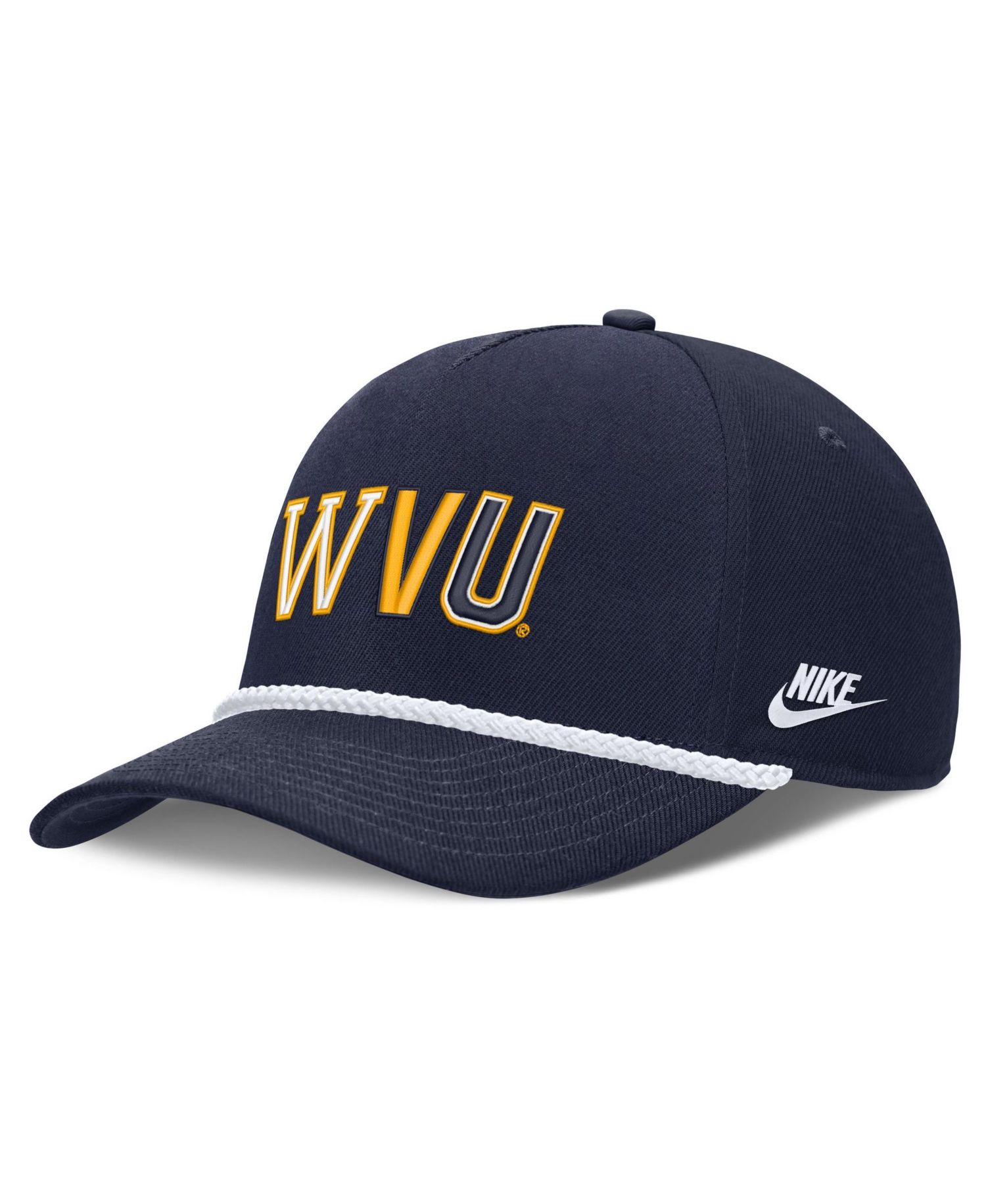 Men's and Women's Navy West Virginia Mountaineers 2026 Basketball Refresh 5-Panel Rope Rise Hat