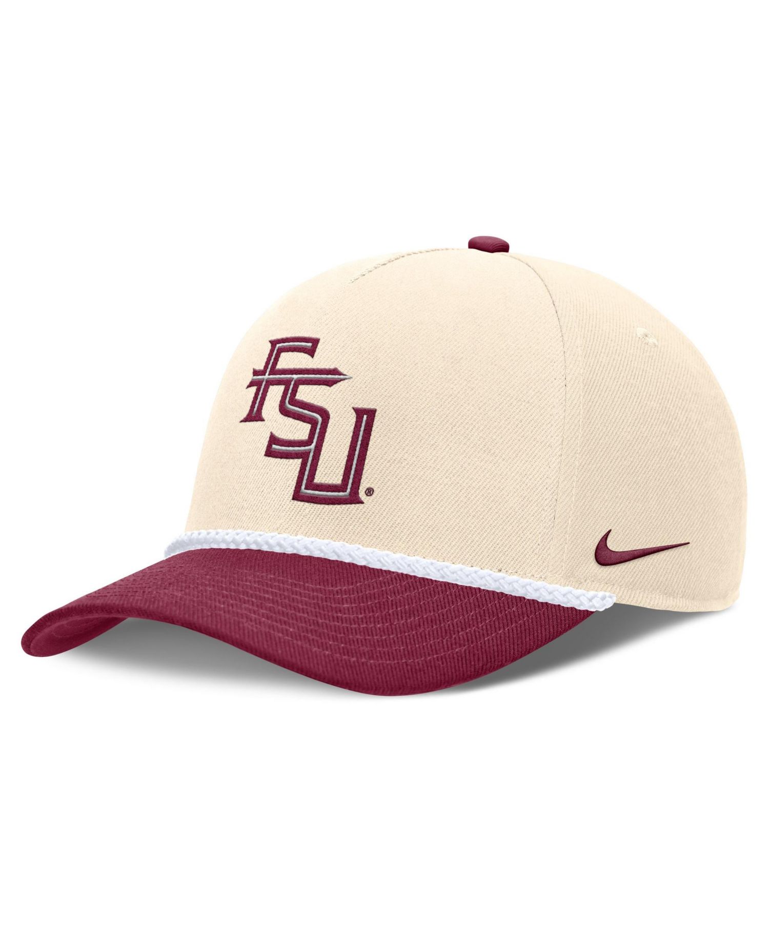 Men's and Women's Natural Florida State Seminoles 2026 Primetime Natural 5-Panel Rope 2-Tone Rise Hat