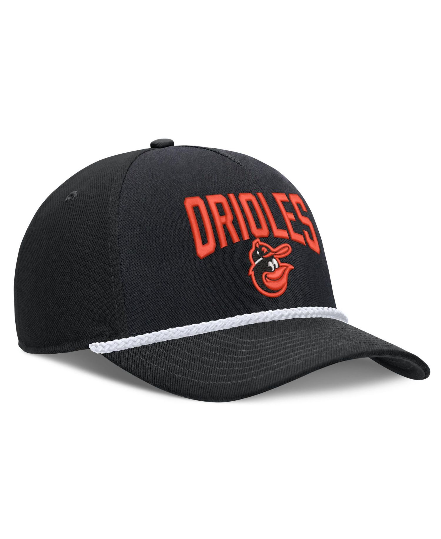 Men's Black Baltimore Orioles Cooperstown Rise Adjustable Hat