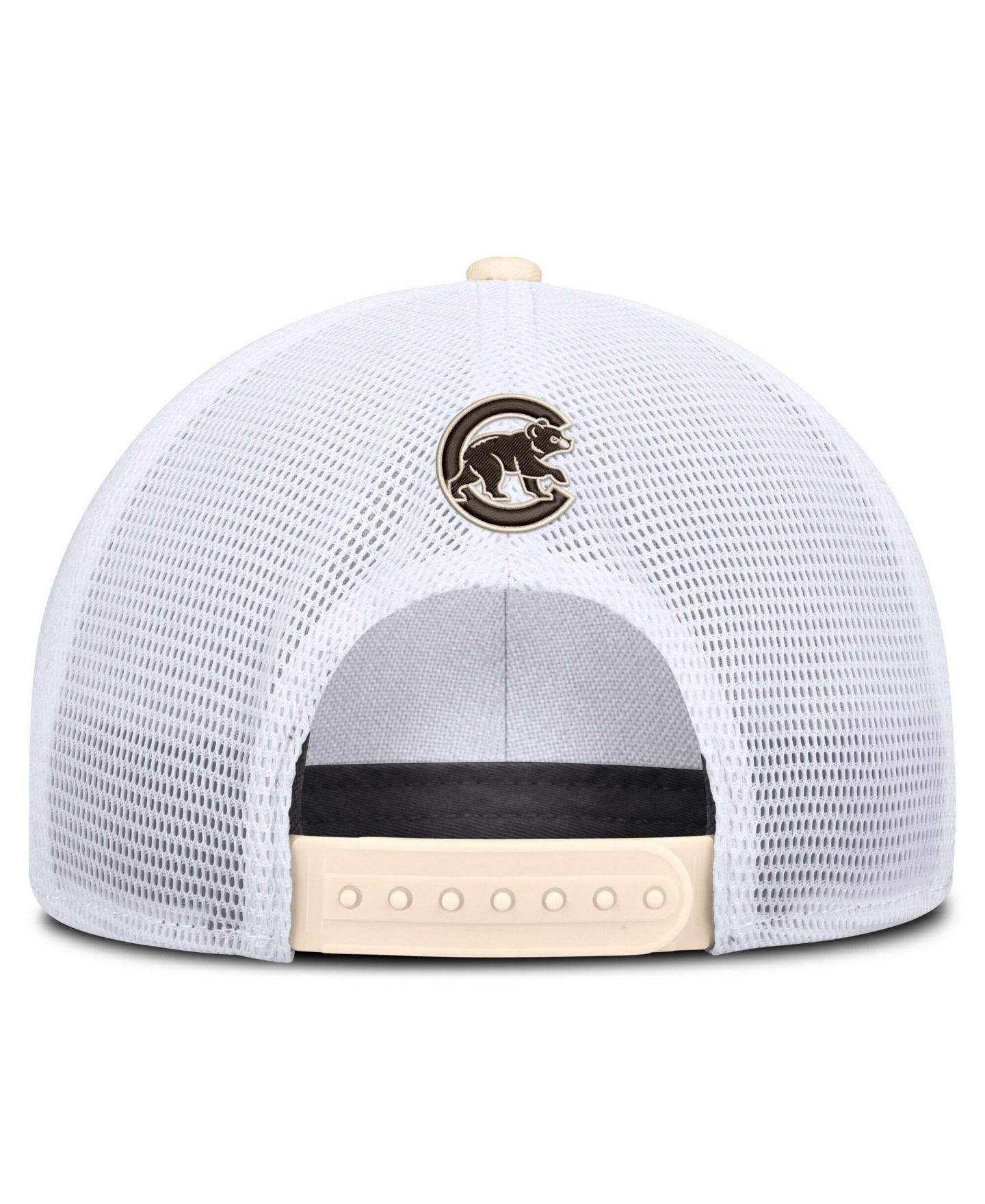 Мужская кепка Nike Natural/White Chicago Cubs Rise Dri-FIT Trucker Adjustable Hat — фото 4
