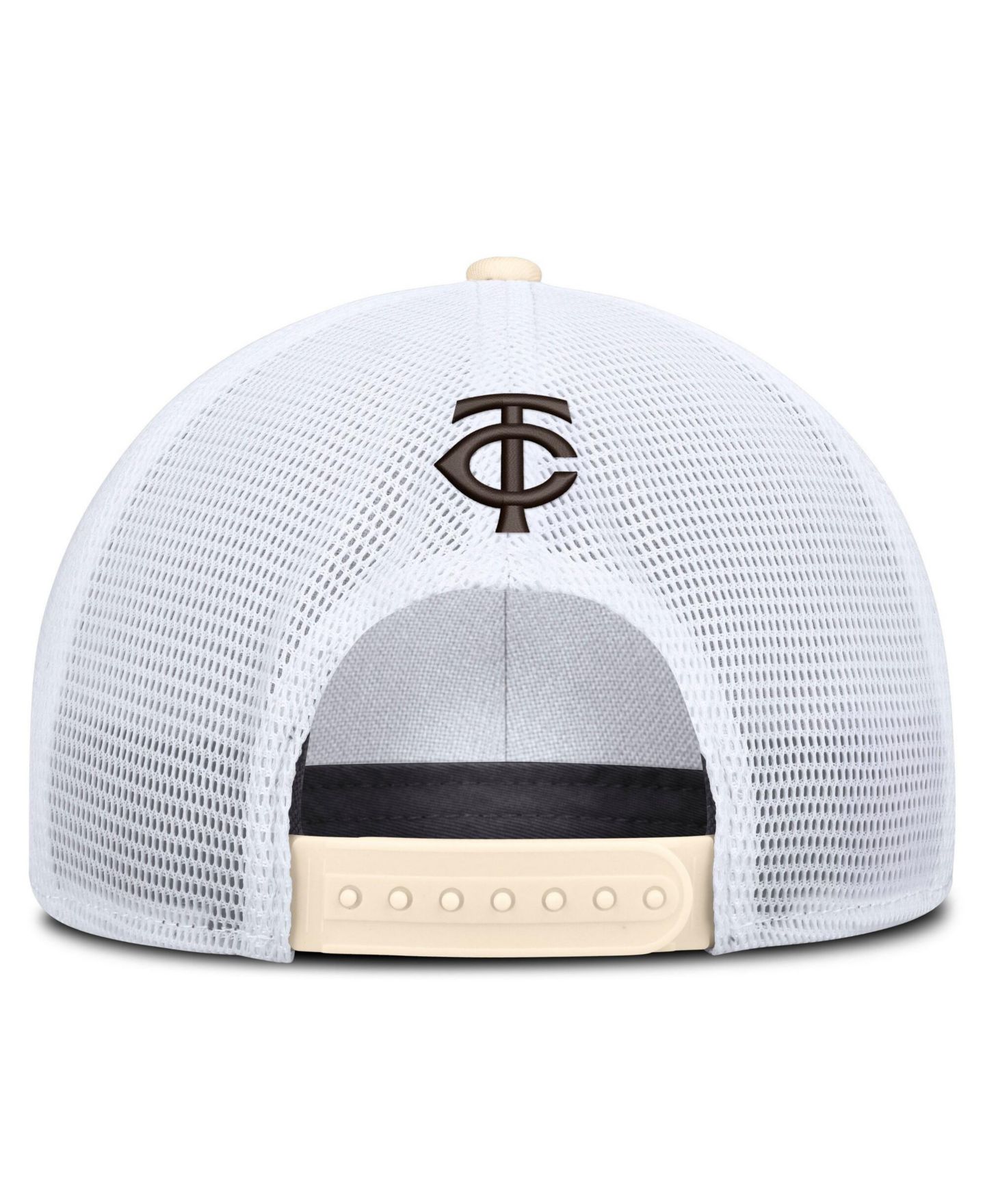 Мужская кепка Nike Natural/White Minnesota Twins Rise Dri-FIT Trucker Adjustable Hat — фото 4