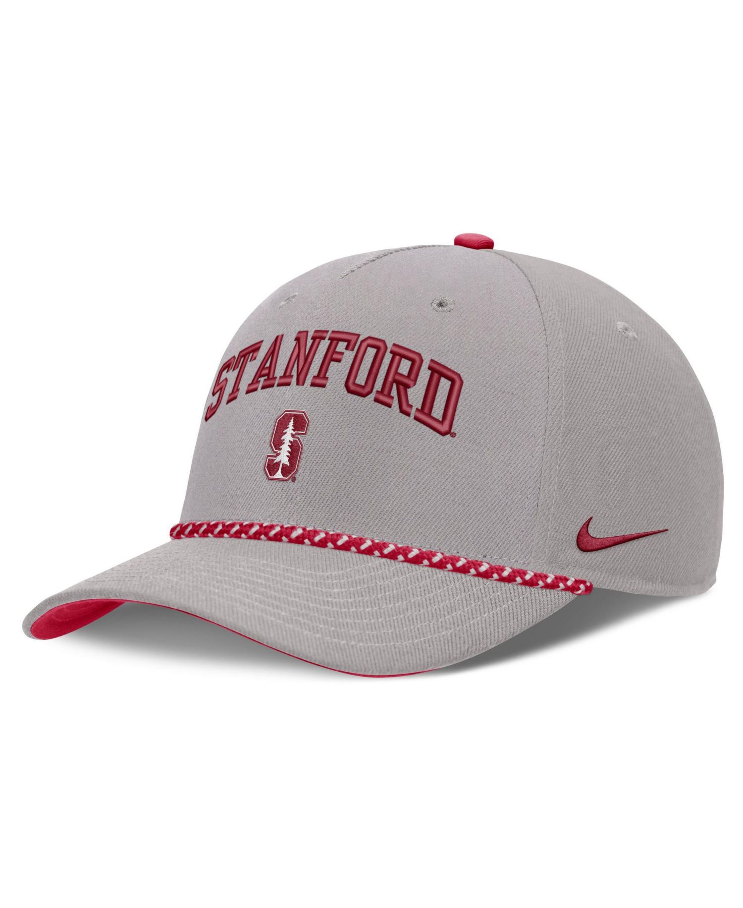 Men's and Women's Gray Stanford Cardinal Primetime Rise Rope Adjustable Hat