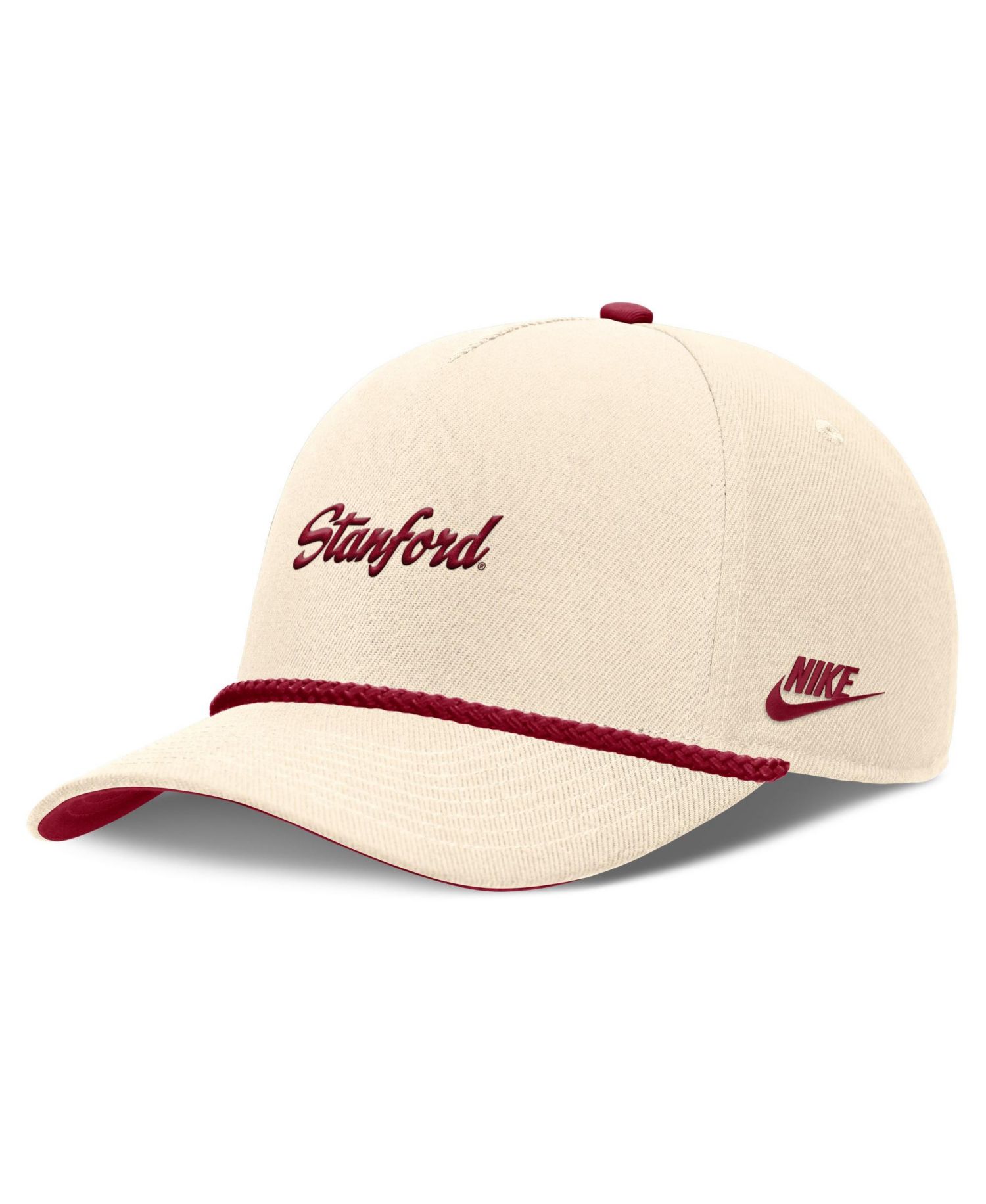 Men's and Women's Natural Stanford Cardinal Legacy Vintage Rope Rise Adjustable Hat