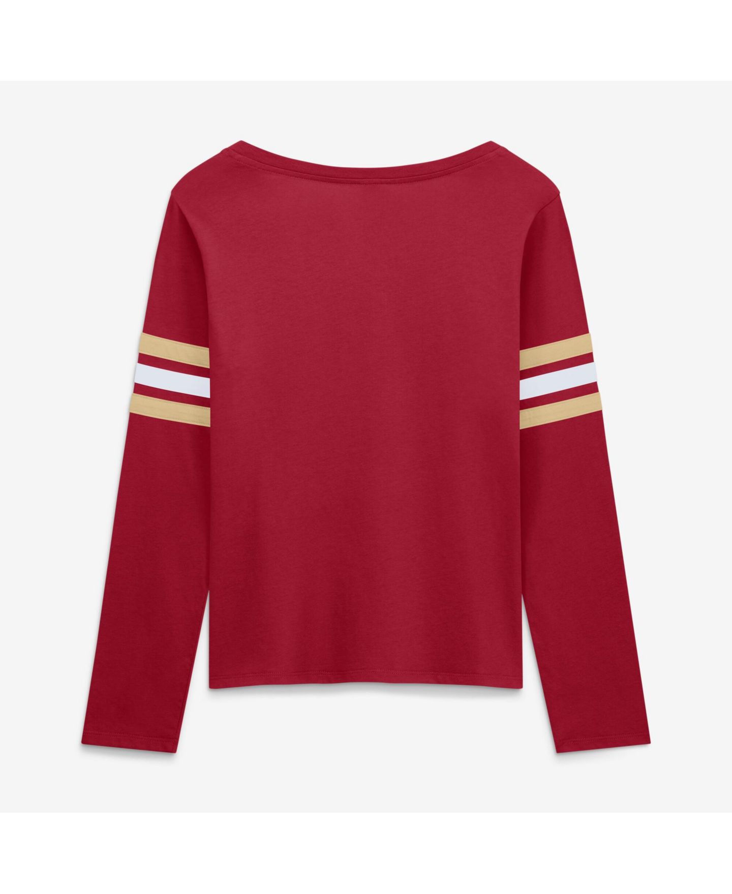 Женская футболка Fanatics Scarlet San Francisco 49ers Team First Coverage Scheme Lace-Up Long Sleeve — фото 2