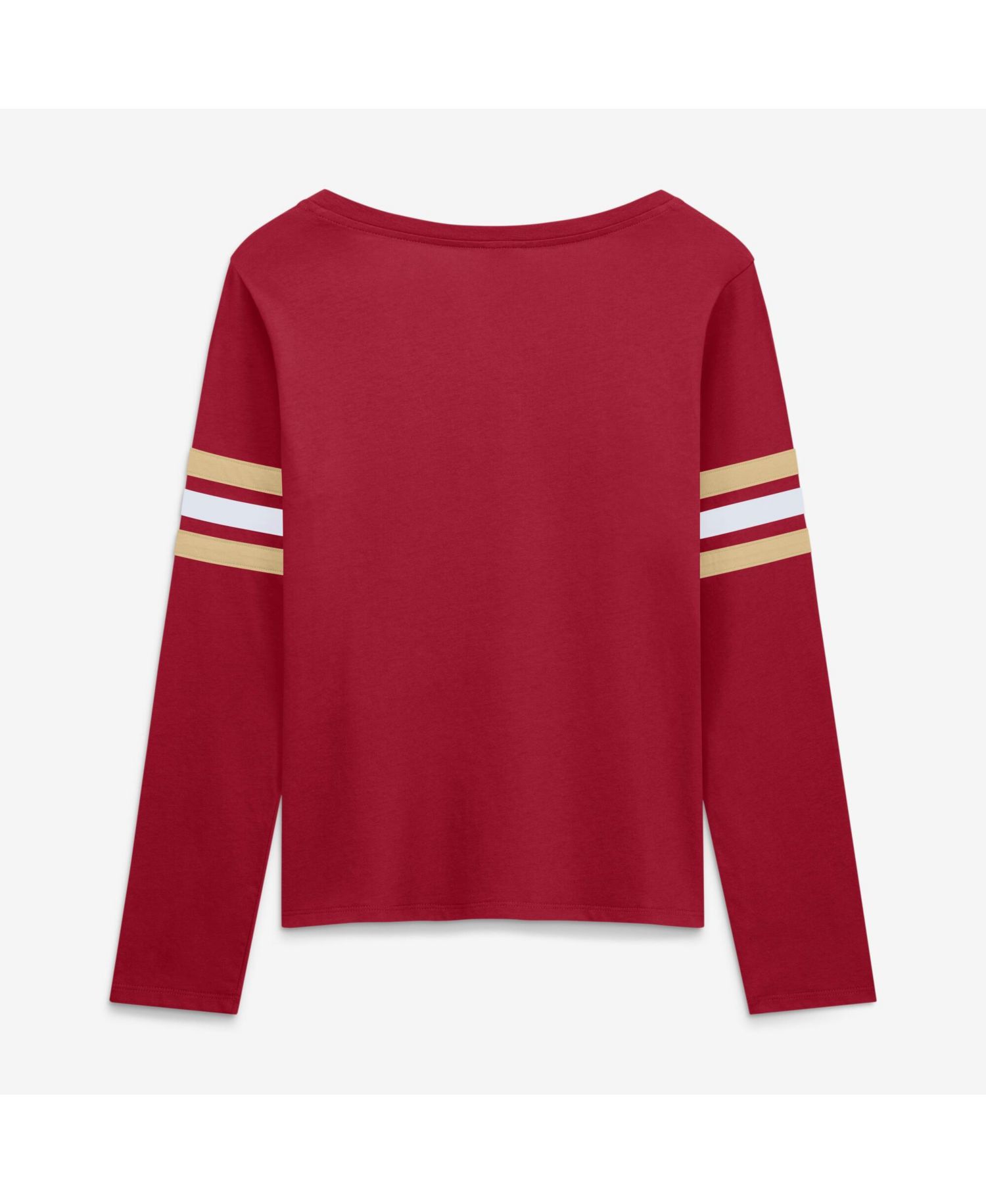 Women's Scarlet San Francisco 49ers Team First Coverage Scheme Lace-Up Long Sleeve T-Shirt