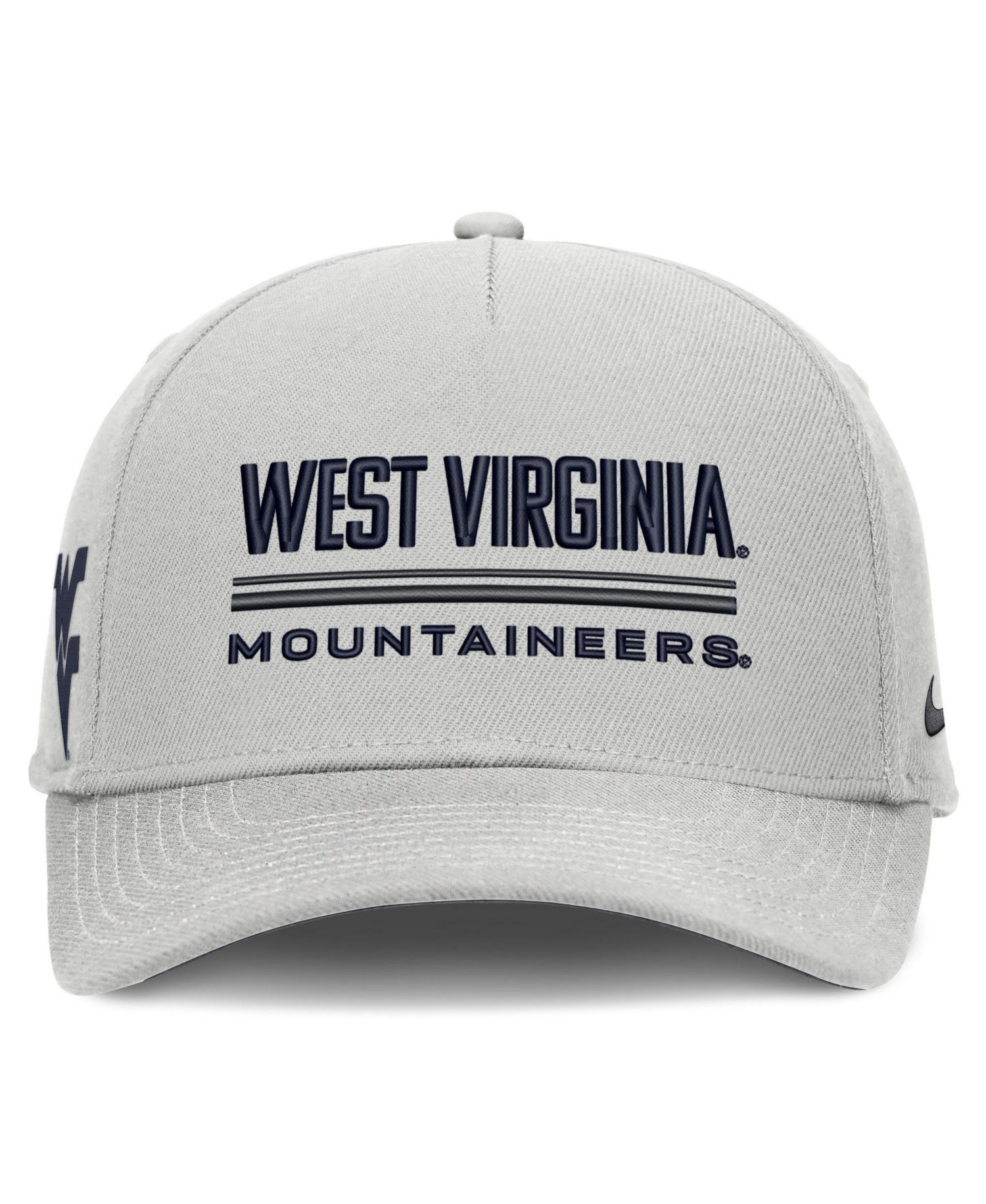 Men's Gray West Virginia Mountaineers 2026 Sideline Dri-FIT Rise Adjustable Hat
