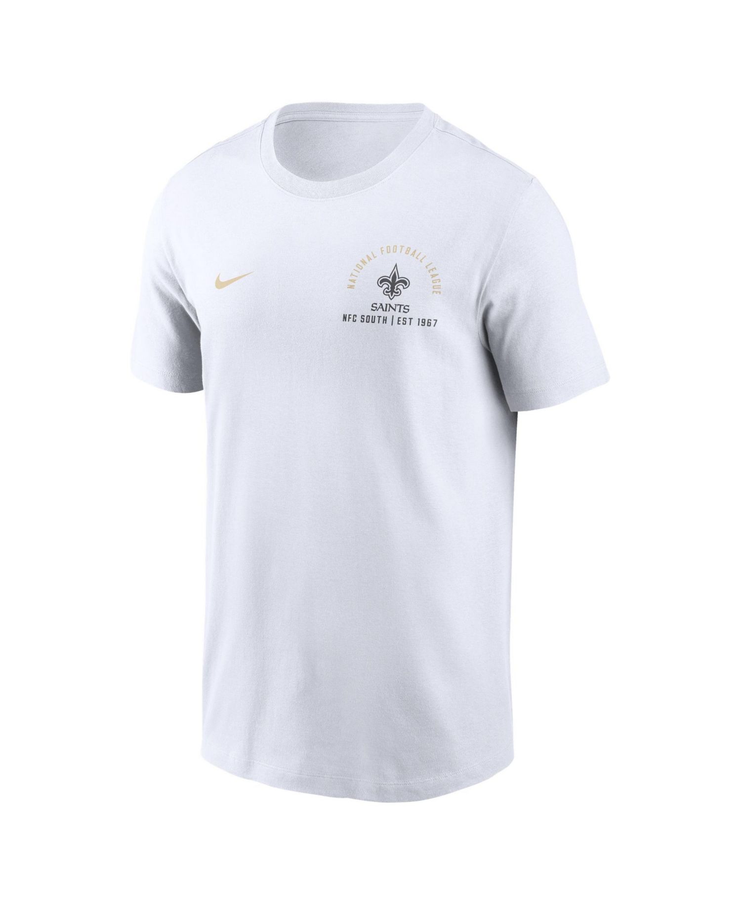 Men's White New Orleans Saints Split Logo T-Shirt