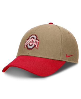 Men's and Women's Beige/Scarlet Ohio State Buckeyes Primetime Rise Dri-FIT Adjustable Hat