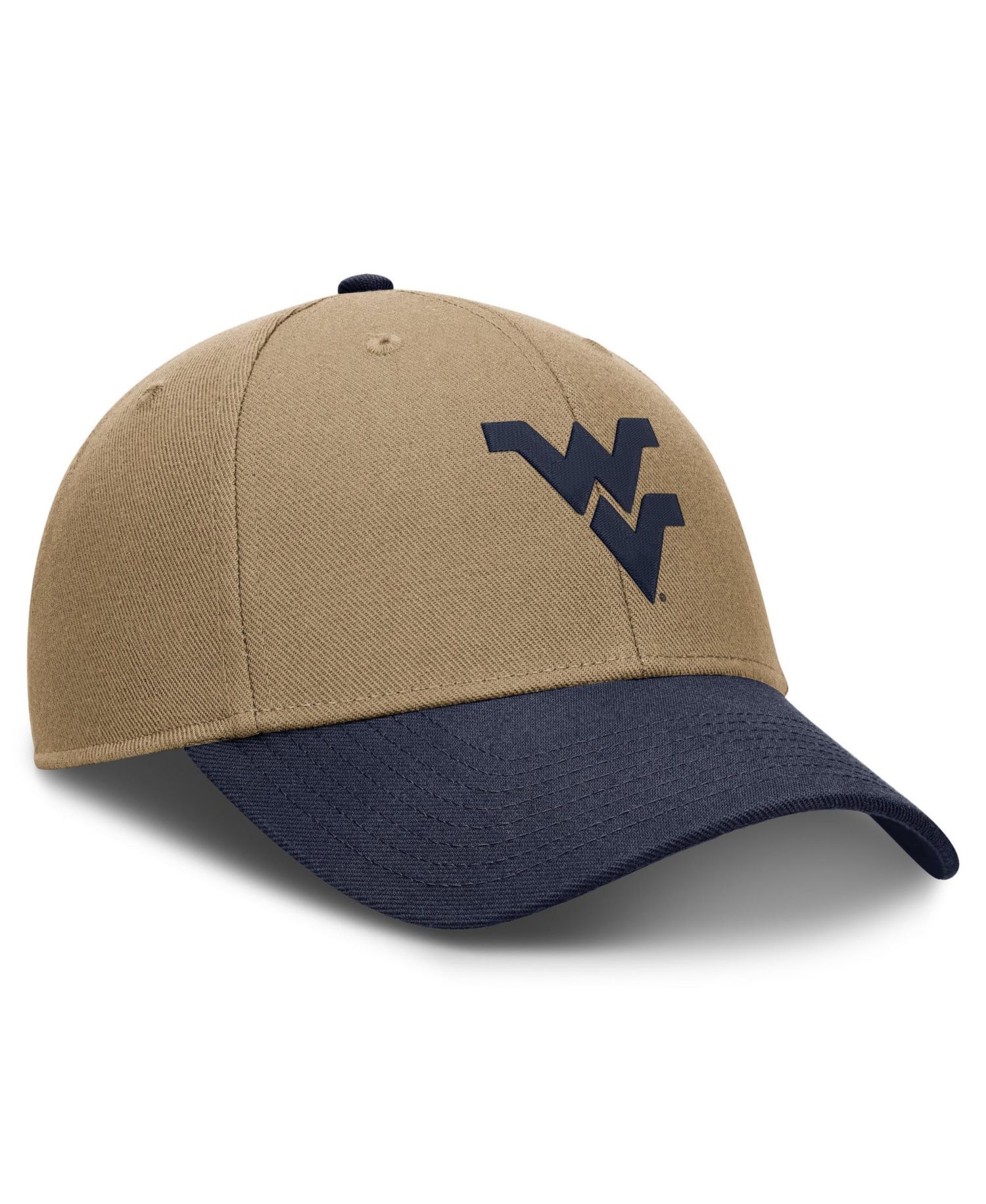 Men's and Women's Beige/Navy West Virginia Mountaineers Primetime Rise Dri-FIT Adjustable Hat