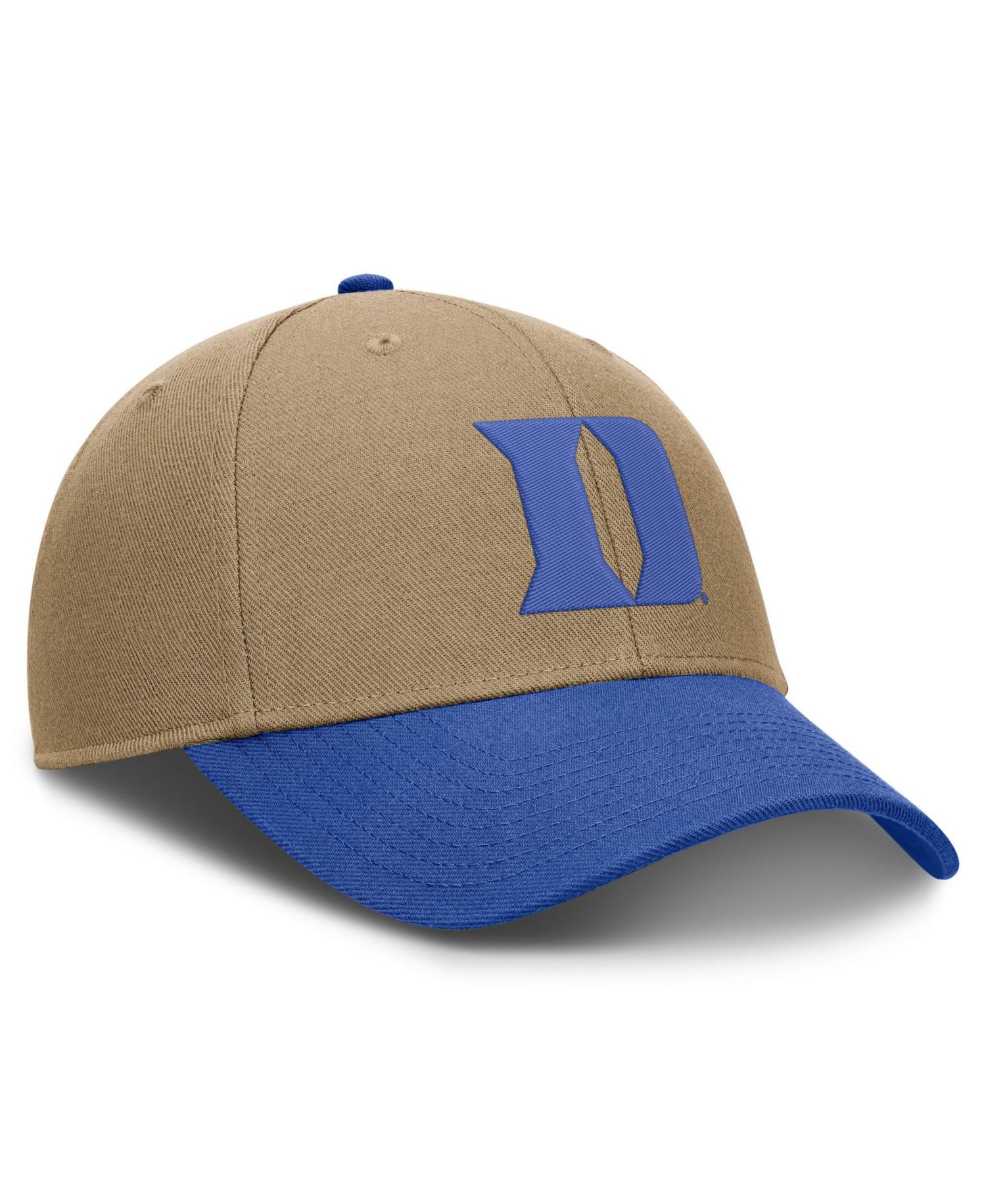 Men's and Women's Beige/Royal Duke Blue Devils Primetime Rise Dri-FIT Adjustable Hat