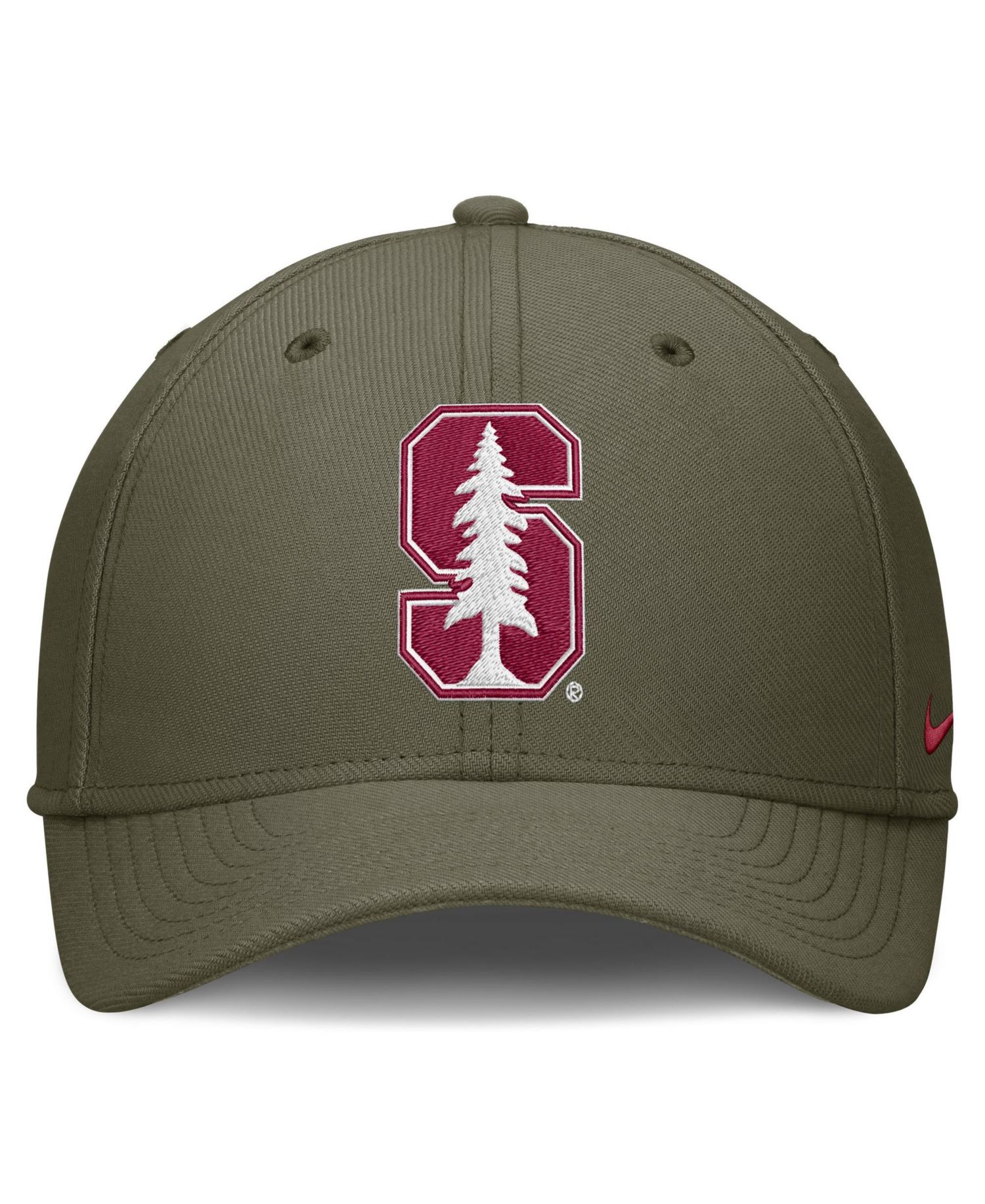 Men's Olive Stanford Cardinal Primetime SwooshFlex Dri-FIT Hat