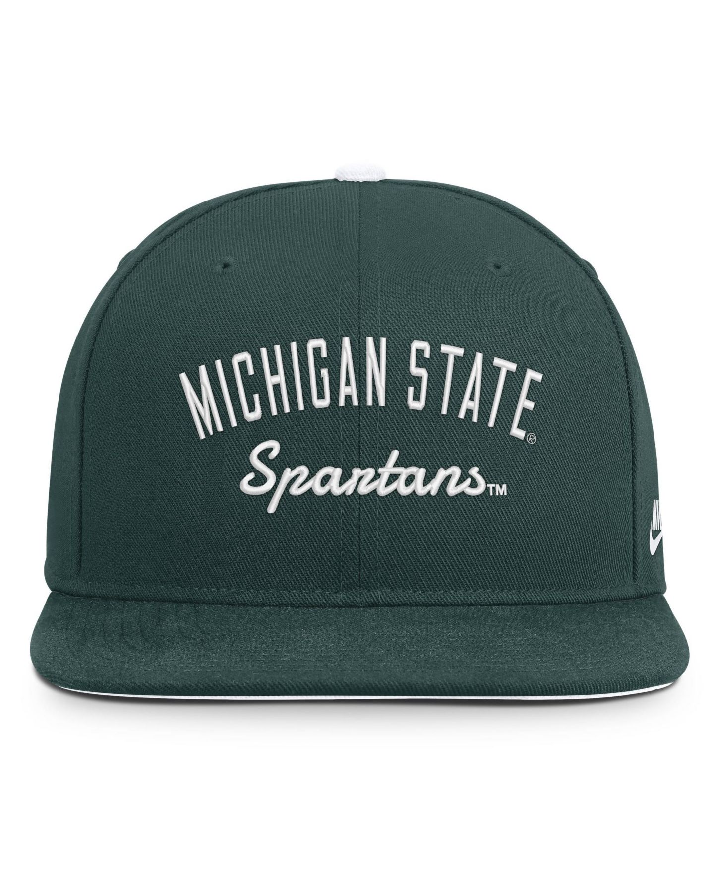 Мужская кепка Nike Green Michigan State Spartans Legacy snapback Hat — фото 2