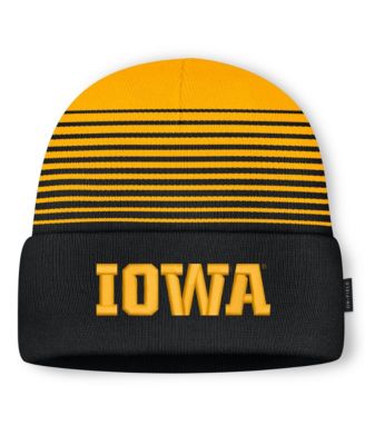 Men's and Women's Black/Gold Iowa Hawkeyes On-Field Utility Knit Hat