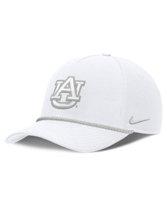 Men's and Women's White Auburn Tigers Rope Rise Adjustable Hat