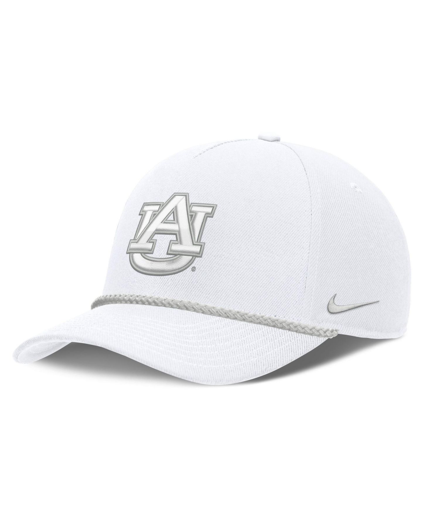 Кепка Nike White Auburn Tigers Rope Rise Adjustable Hat — фото 1