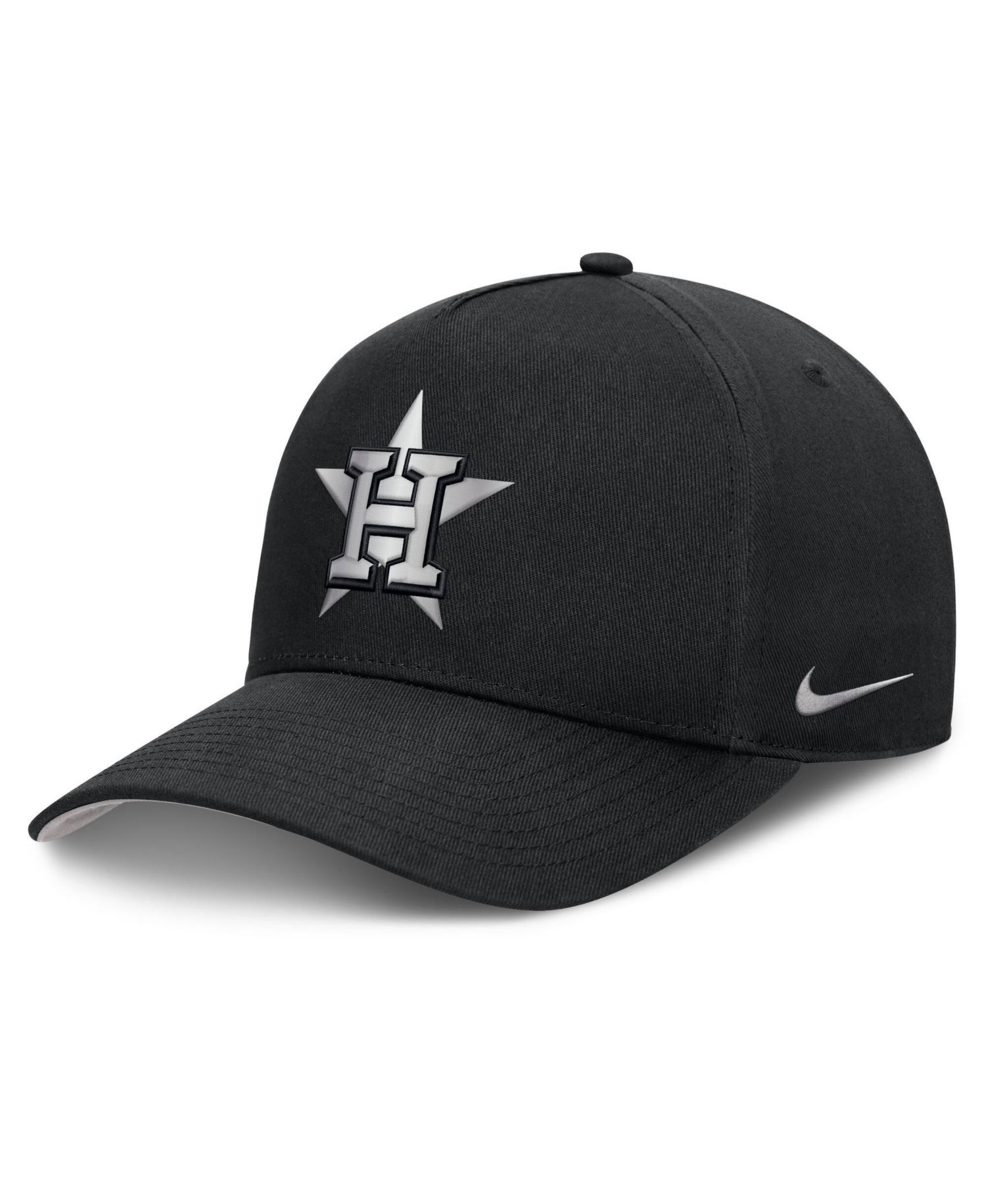Men's Black Houston Astros Rise Dri-FIT A-Frame Adjustable Hat