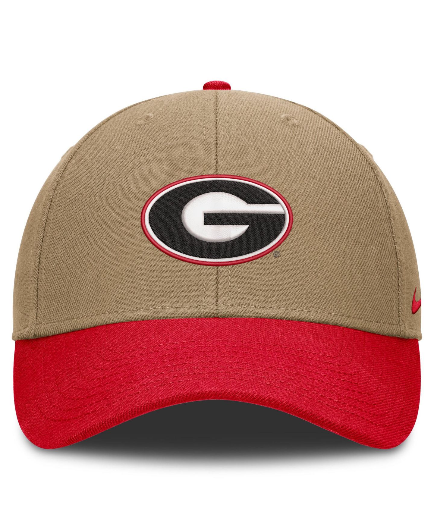 Кепка Nike Beige/Red Georgia Bulldogs Primetime Rise Dri-FIT Adjustable Hat — фото 2