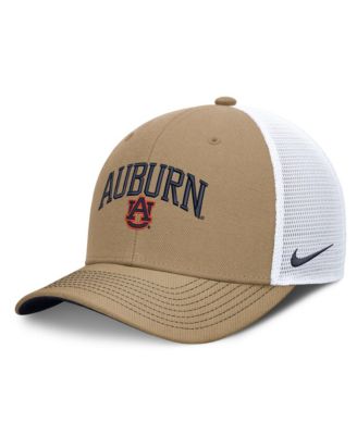Men's and Women's Beige/Navy Auburn Tigers Primetime Arched Trucker Adjustable Hat