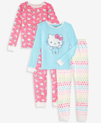Girls' 4-10 Long-Sleeve Top and Pants, 4-Piece Set