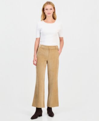Women's Wide-Leg Stretch Corduroy Trousers