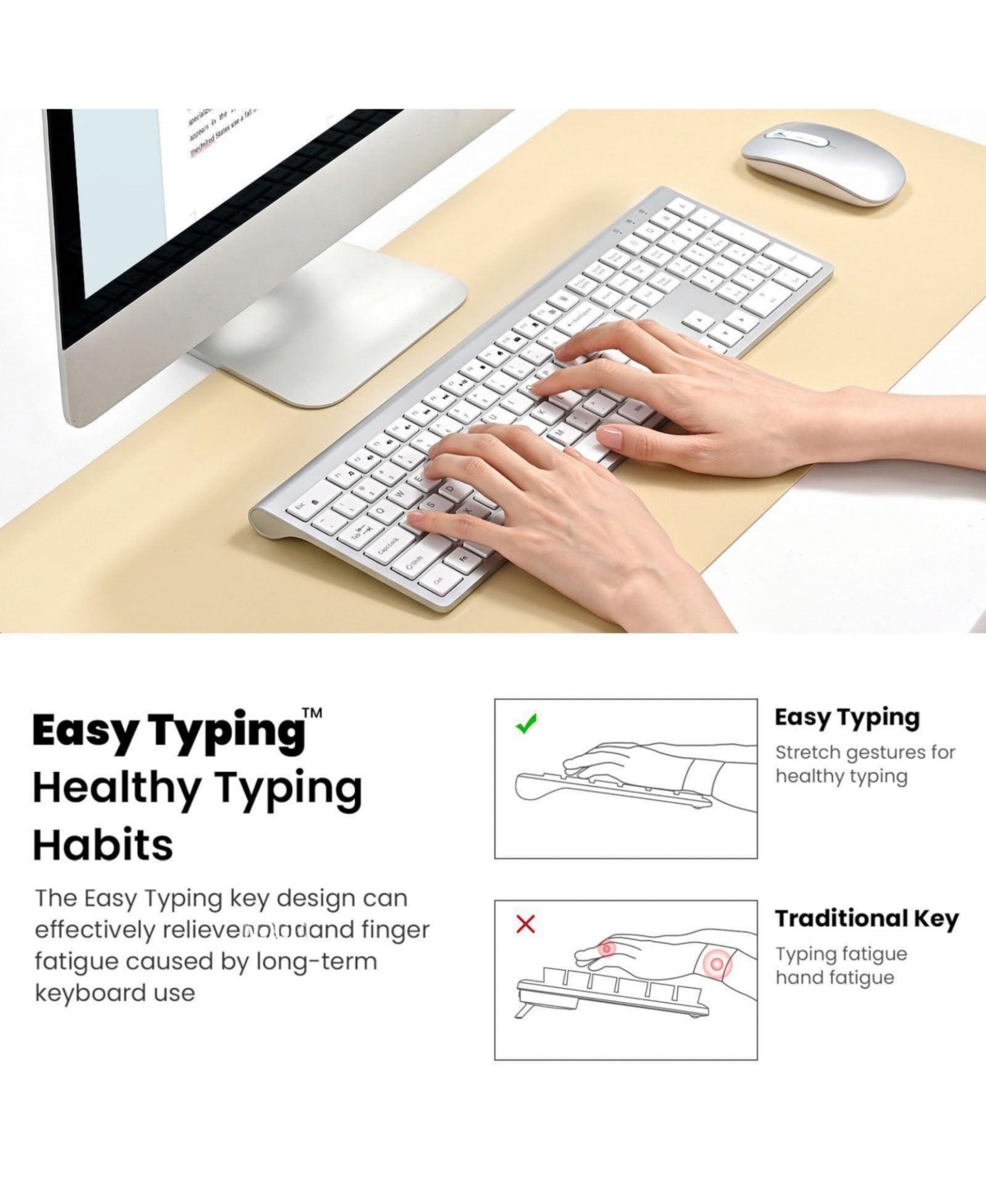 Lofree Wireless Rechargeable Silent Keyboard and Mouse Set