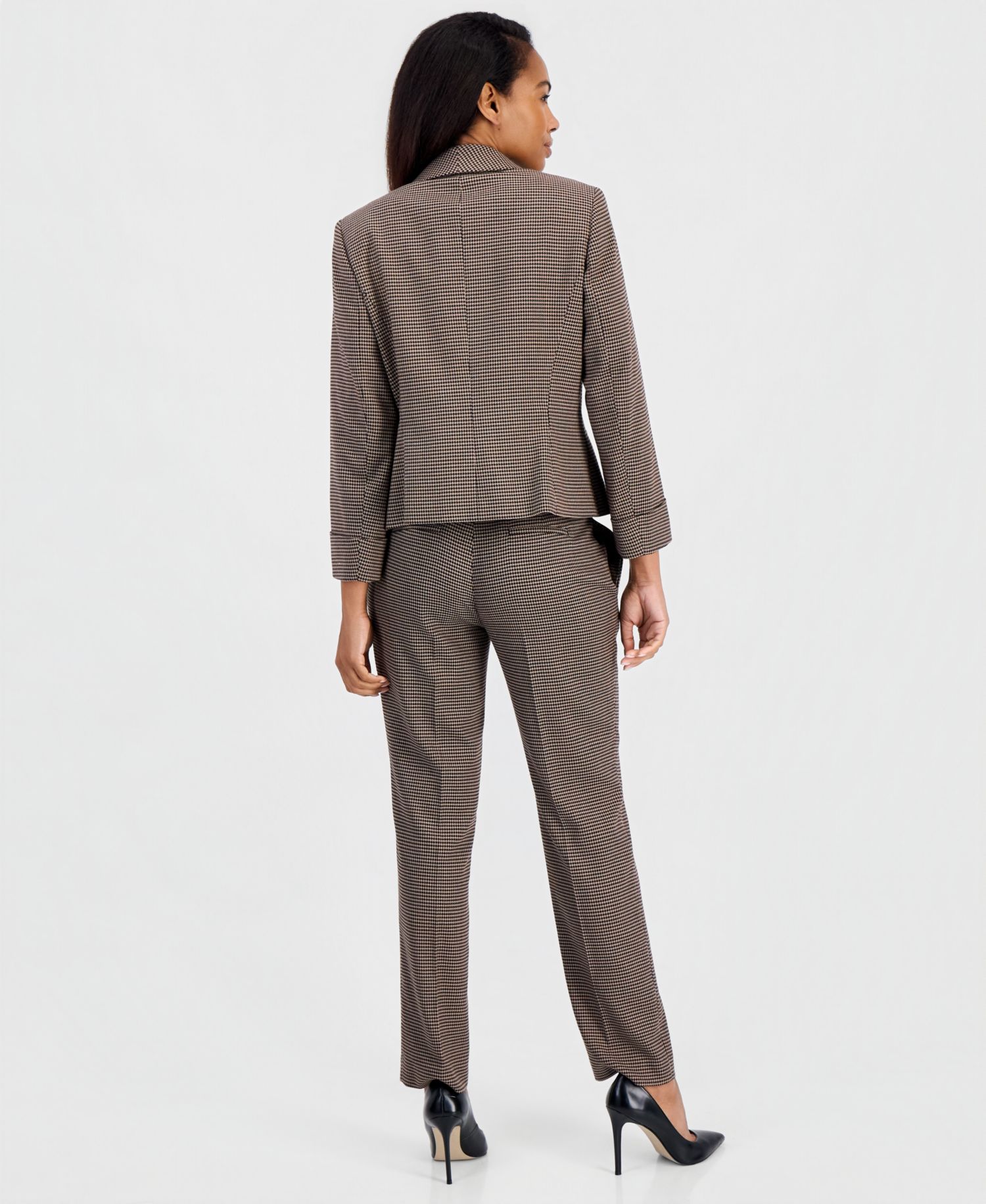 Women's Ava High Rise Slim Houndstooth Belted Pant