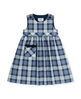Toddler Girls Plaid Jumper with Pocket Dress 2T-4T