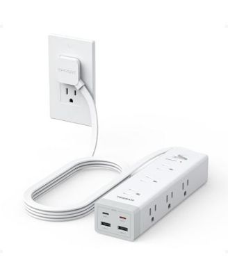 20W USB Charging Surge Protection 9-Outlet Power Strip for Phones, Tablets and Devices