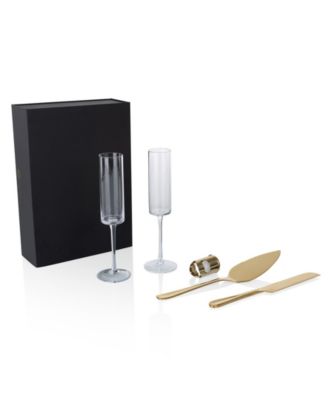 Arbane Champagne Glass Cake Knife Set