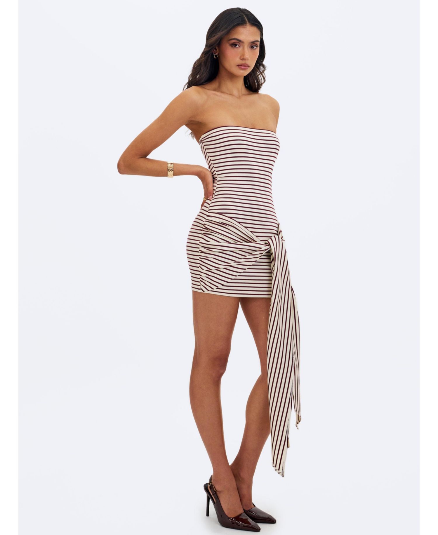 Women's Tommie Strapless Striped Mini Dress