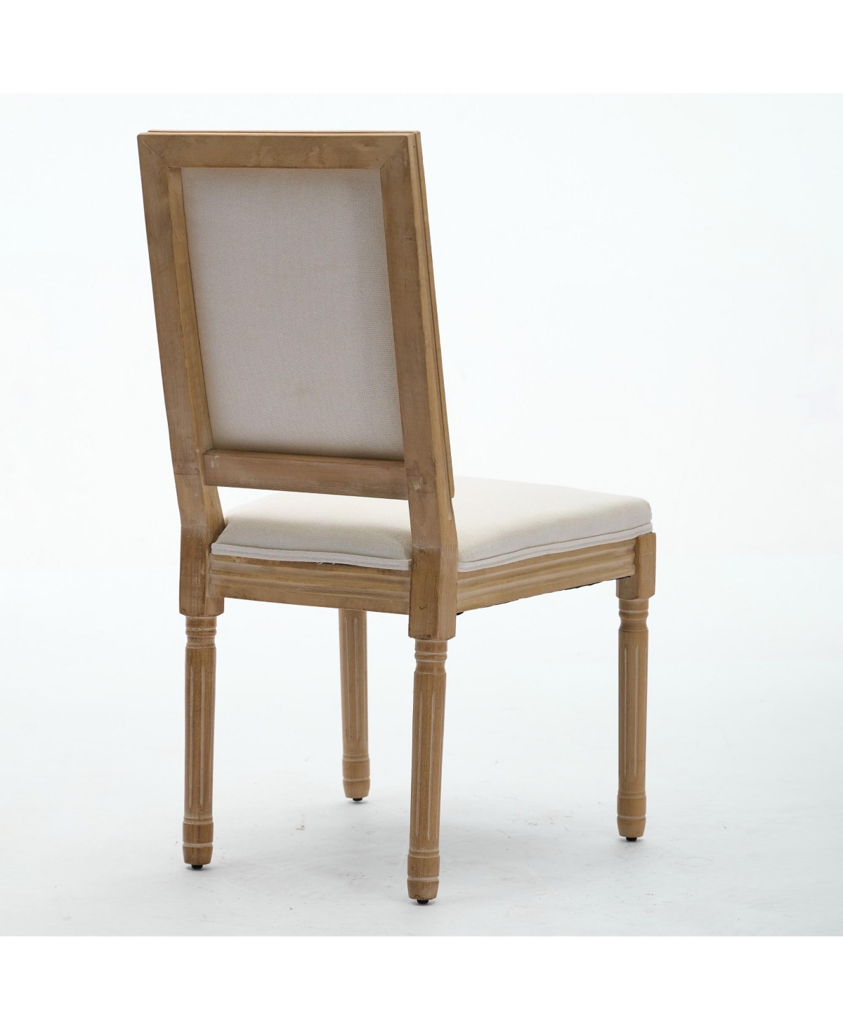 Flynama Set of 2 French Louis Solid Wood Dining Chairs, Carved Frame Rattan Back 300 Lbs Capacity