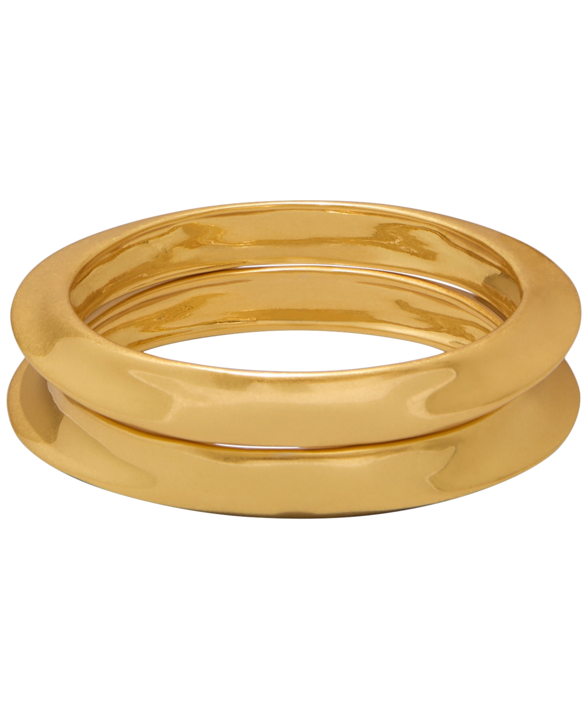 Donna Karan New York Gold-Plated Folded Bangle Bracelet, 2-Piece Set