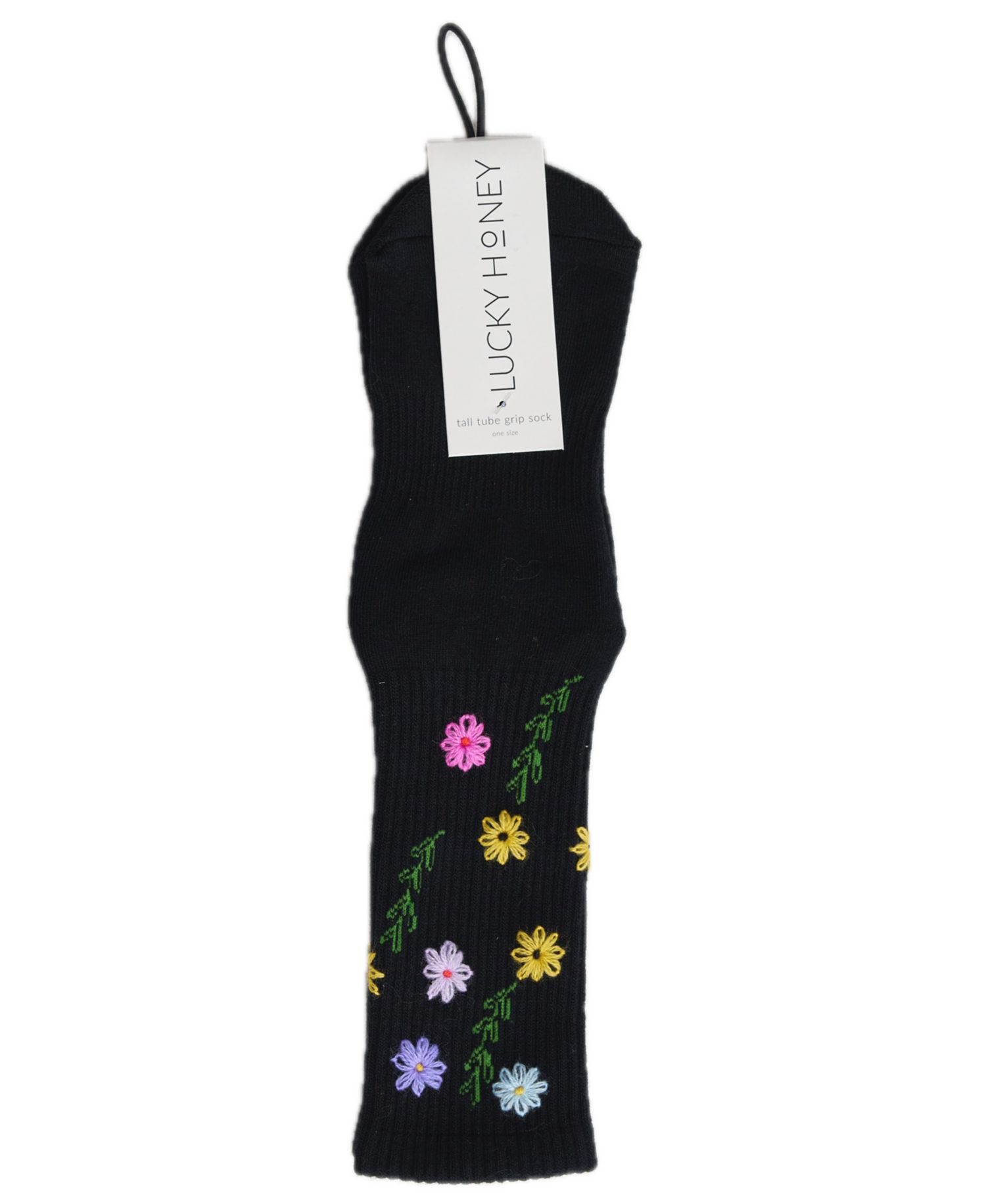 Lucky Honey Women's Wildflower Grip Crew Socks