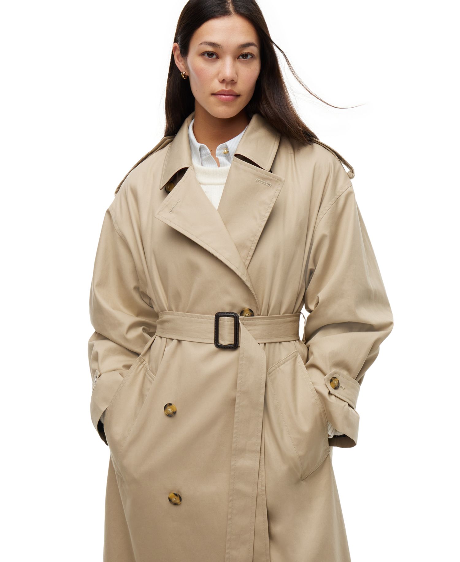 Women's American Icons Oversized Double-Breasted Trench Coat