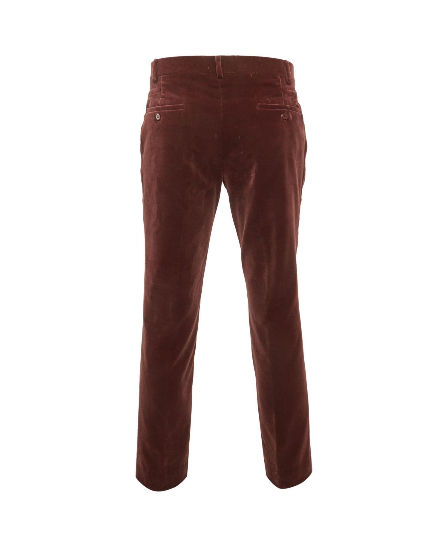 Pre-Owned HERMES Men's Burgundy Straight Fit Pants
