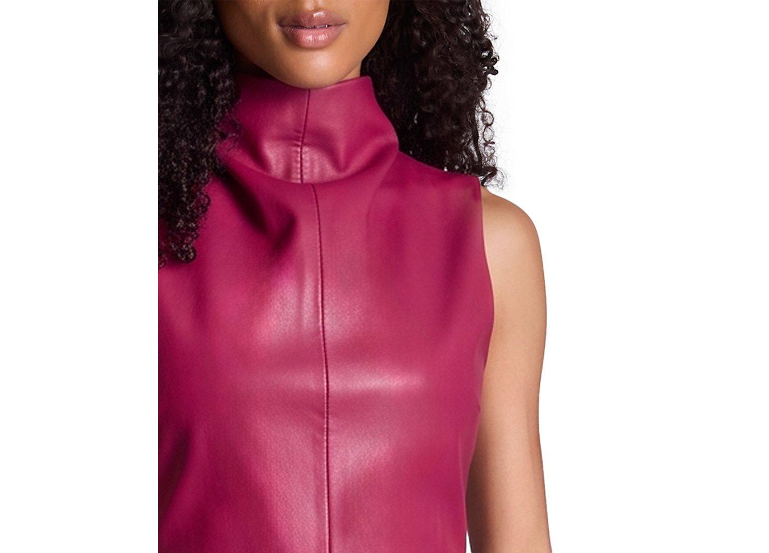 Women's High-Neck Hourglass Sleeveless Mini Dress