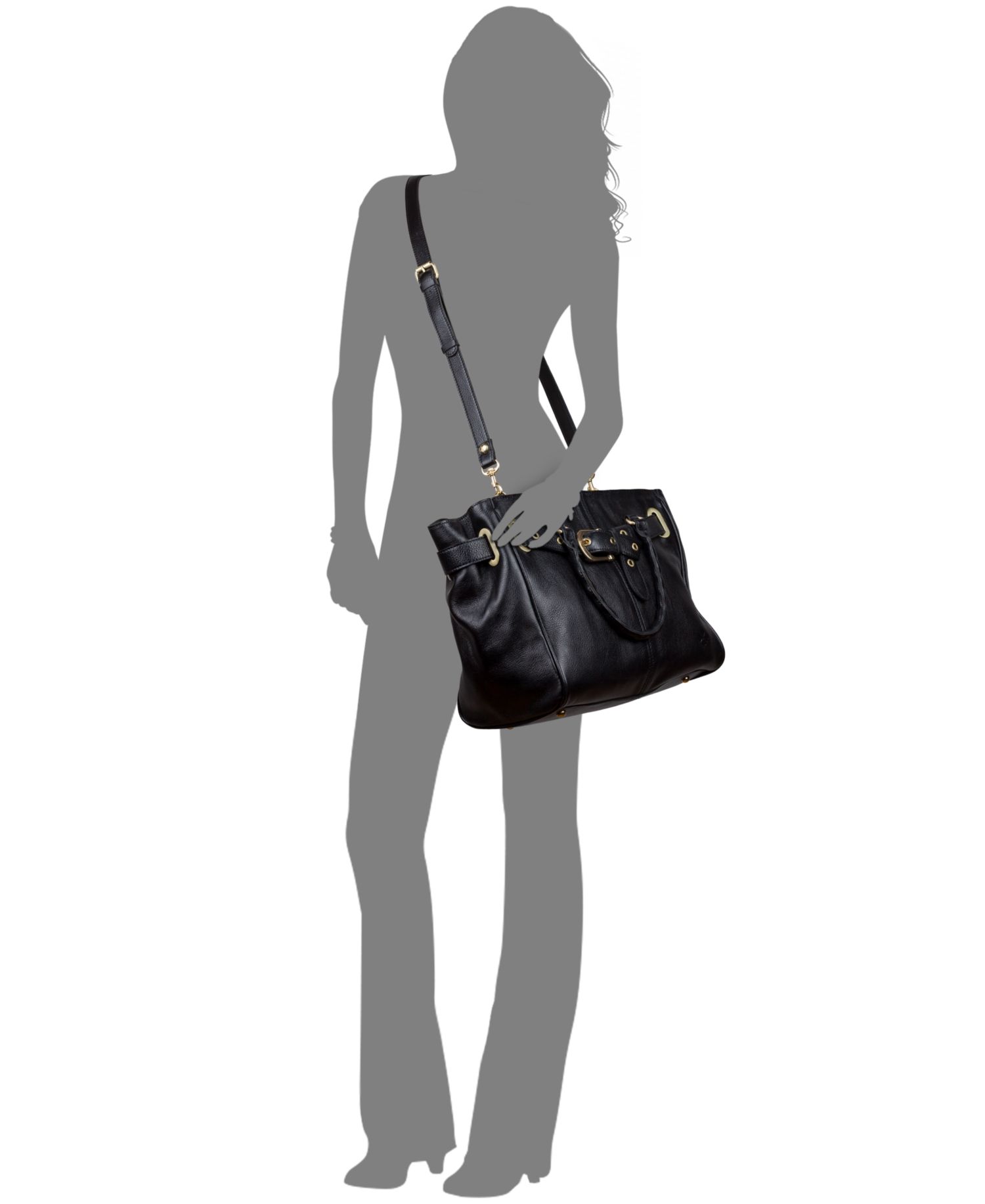 Kari Belted Extra-Large Satchel Handbag