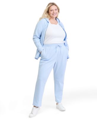 Plus Size Mid-Rise Drawstring-Waist Sweatpants