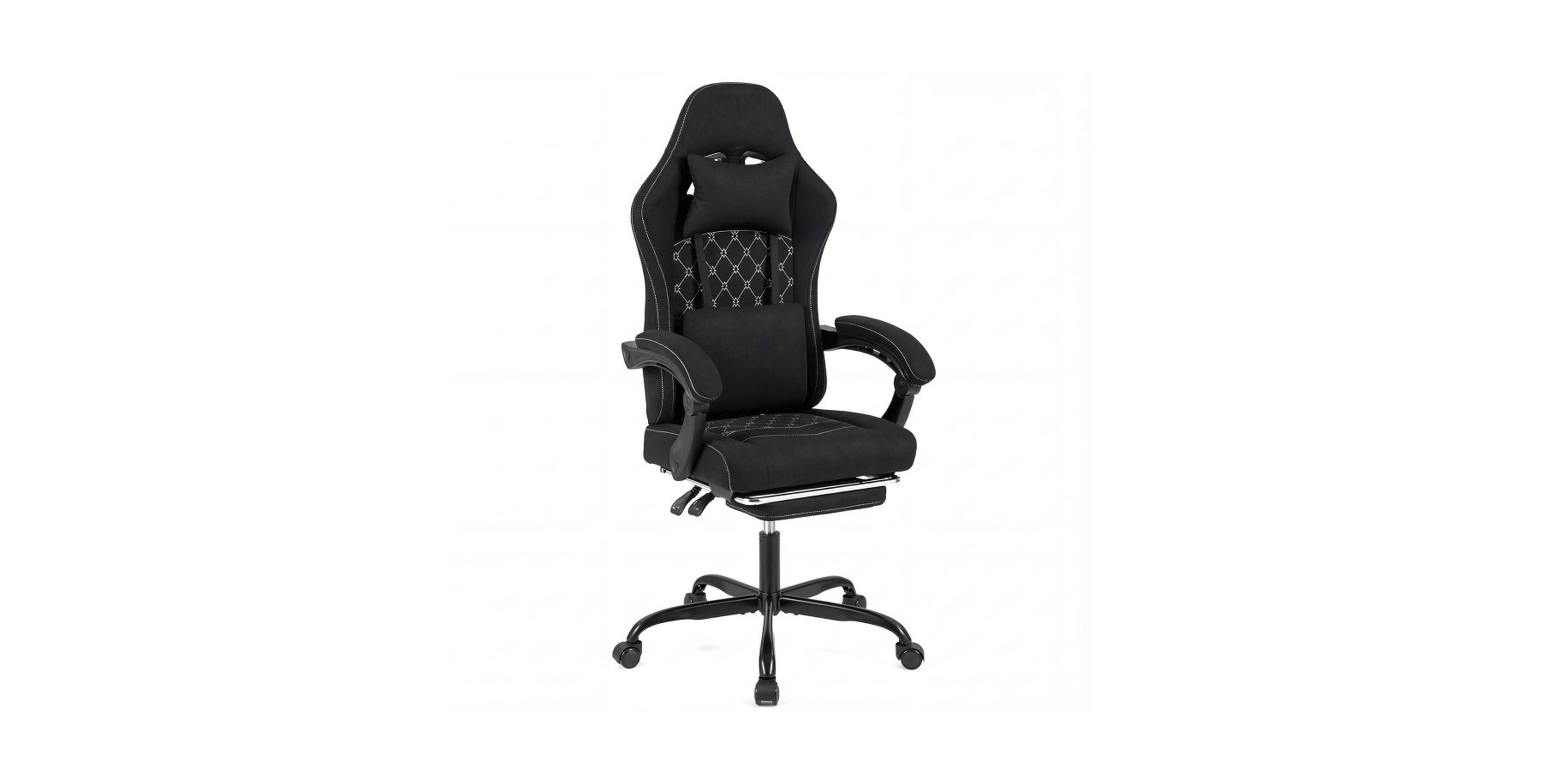 Sugift Height Adjustable Gaming Chair with Headrest and Retractable Footrest